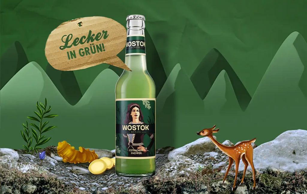 WOSTOK Estragon-Ingwer Flasche